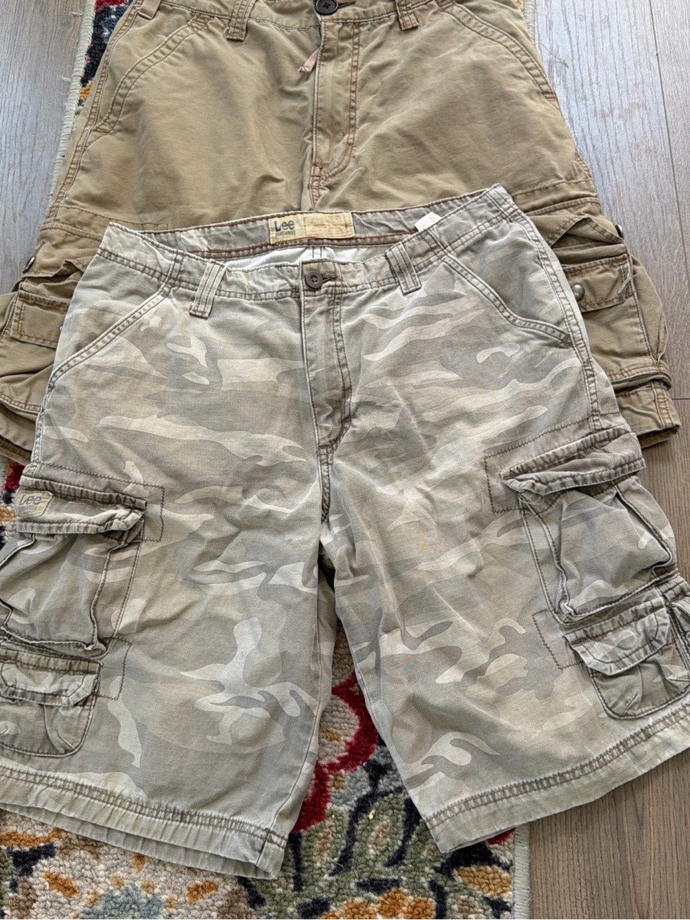 2 pair Cargo Shorts Size 31 Lee Dungaree Shorts + Levi Squad